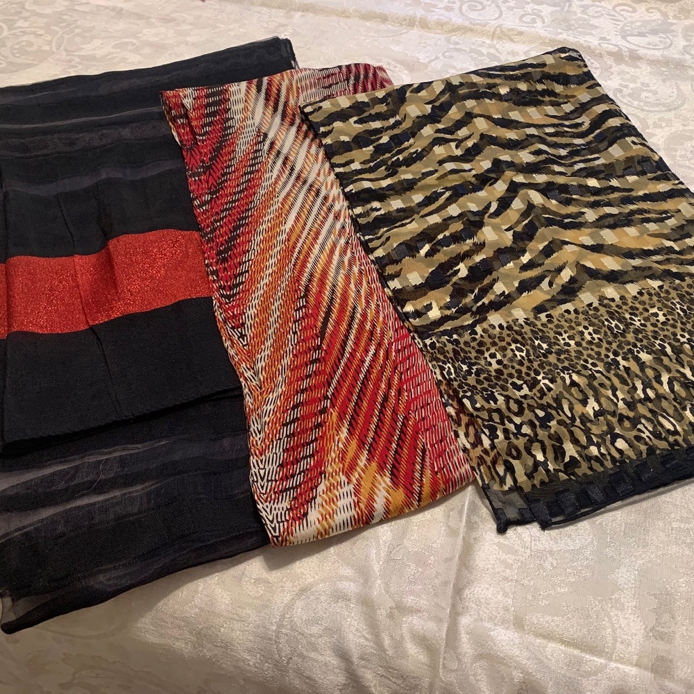 Nice lightweight silky feeling scarves